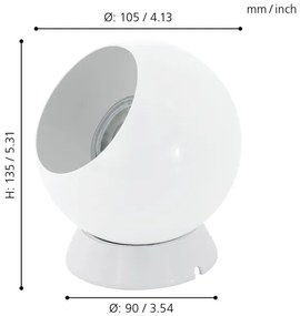 Eglo 94513 - Corp de iluminat perete PETTO 1 1xGU10-LED/3,3W/230V