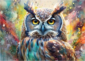 Tablou - Pictură de o bufniță (70x50 cm)