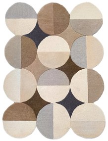 Covor grej țesut manual din lână 120x170 cm Mia Ellipse – Flair Rugs