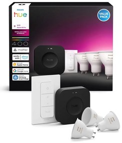Kit de pornire Philips Hue WACA 3x GU10/4,2W 2000-6500K + dispozitiv de conectare