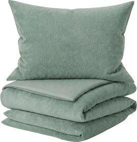 Lenjerie de pat TEDDY verde, cocolino/microfibra Dimensiune lenjerie de pat: 2 buc 60 x 70 cm | 200 x 200 cm