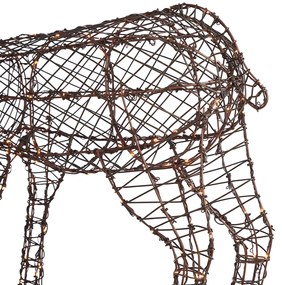 Lampă de podea maro din ratan ren, inclusiv LED IP44 - Flossie