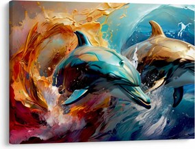 Tablou - Pictură de delfin (70x50 cm)