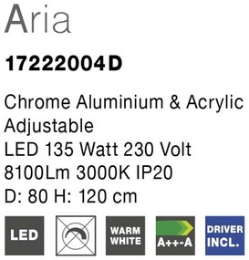 Lustra LED dimabila, design modern Aria