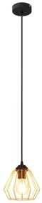 Lustră pe cablu AGAT 1xE27/15W/230V auriu/negru