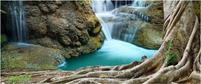 Tablou - Râu cu cascade (120x50 cm)