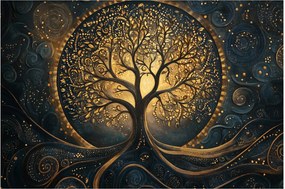 Tablou – Arbore cu aură aurie (90x60 cm)