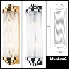 Aplica clasica design art deco Montreal crom W0272 MX