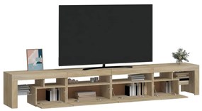 Comoda TV cu lumini LED, stejar sonoma, 280x36,5x40 cm 1, Stejar sonoma, 280 x 36.5 x 40 cm