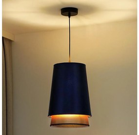 Lustră pe cablu BELL Duolla SHINY 1xE27/15W/230V d. 25 cm albastru/cupru