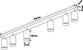 Brilagi - Spot LED RGBW reglabil SELE DIAMANT 6xGU10/6,5W/230V Wi-Fi negru