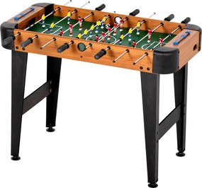 SPORTNOW Baby-foot 92 cm, 22 jucători, 2 mingi, contoare manuale, mânere antiderapante, maro | Aosom Romania