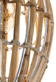 Plafoniera rustica din bambus si alb - Canna Capsule