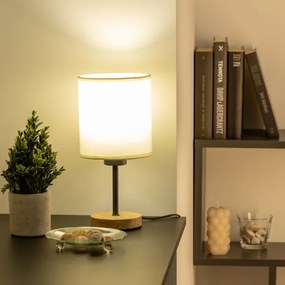Lampă de masă Brilagi NUBILA WOOD 1xE27/25W/230V stejar/negru/crem