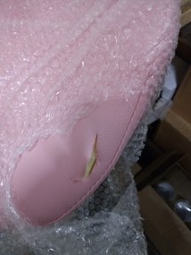 OFERTA Scaun de birou roz AVOLA din piele ecologica clasa a II-a
