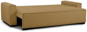 Canapea extensibila cu trei locuri mustar SMART