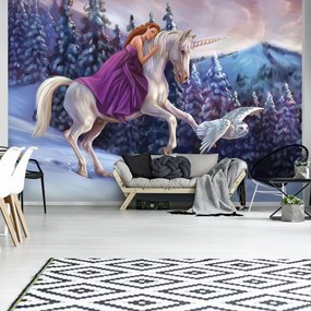 Fototapet - Prințesa pe unicorn (152,5x104 cm)
