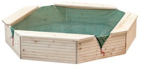 Ladă de nisip din lemn Woody, 130 x 130 x 27 cm