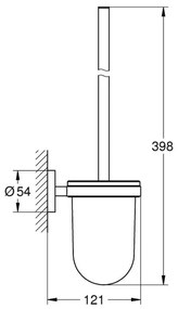 GROHE 411852430 - Set de curățare WC START, 398 × 121 mm, negru