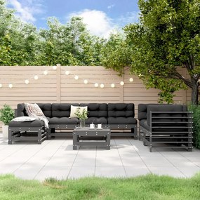 3186580 vidaXL Set mobilier relaxare grădină, 8 piese, lemn masiv de pin