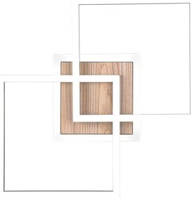 Plafonieră neagră-maro LED cu intensitate reglabilă 28x57 cm Giro – Trio