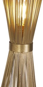 Lampă de podea Art Deco aurie - Mătură