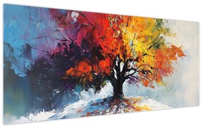 Tablou - Copac multicolor (120x50 cm)