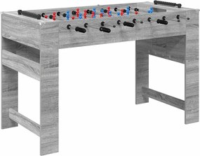 vidaXL Masă de Foosball Sonoma gri 125 x 60,5 x 80 cm Lemn compozit