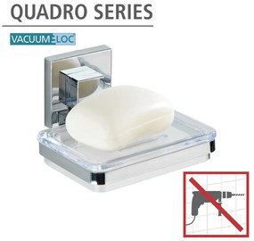 Săpunieră Wenko cu sistem de prindere Vacuum-Loc, 12 x 12 cm