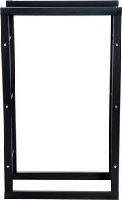 HOMCOM Suport Lemne pentru Interior și Exterior din Țevi de Fier, Capacitate 100 kg, 60x25x100 cm | Aosom Romania