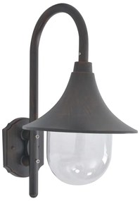vidaXL Lampă de perete de grădină E27, bronz, 42 cm, aluminiu
