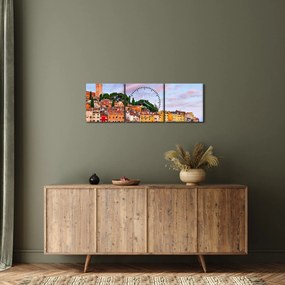 Tablou - Rovinj, Croația (cu ceas) (90x30 cm)