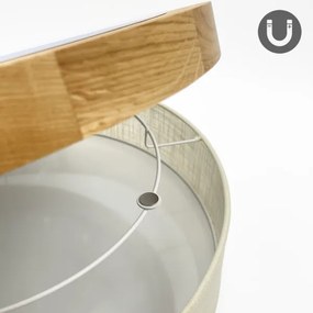 Brilagi - Plafonieră LED BELLADONNA, 36 W, 230 V, Ø 40 cm, crem/stejar