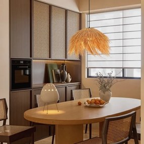 Lustră pe cablu Immax 08272L NATURALEZA 1xE27/40W/230V d. 55 cm ratan