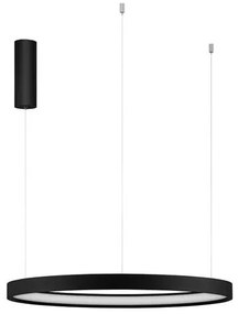 Lustra LED suspendata design modern circular PERRINE D-60cm neagra