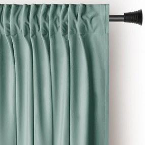 Draperie verde-deschis dimout (semi-opacă) din catifea 140x245 cm Pleat – Restilo