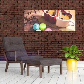 Tablou cu cafea și macarooni (120x50 cm)