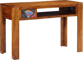 vidaXL Masă de scris cu sertar cu depozitare Maro 110 x 50 x 73 cm