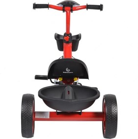 Tricicleta cu pedale NOVOKIDS™ Hawk Trike , Cu melodii si lumini, Doua cosulete pentru jucarii, Max 25 kg, Roti din cauciuc EVA, Cadru metalic, Far