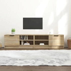 Comoda TV, 2 buc., stejar sonoma, 80x35x36,5 cm, lemn prelucrat 2, Stejar sonoma