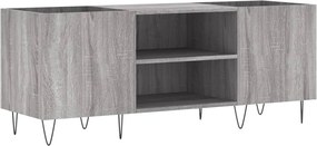 vidaXL Dulap pentru discuri gri sonoma, 121x38x48 cm, lemn prelucrat
