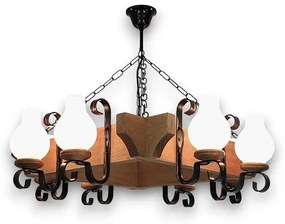 Lustră pe lanț Brilagi QUEEN 8xE14/40W/230V fag