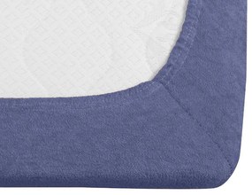 Cearsaf frotee albastru marin 140 x 200 cm