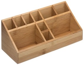 Organizator din bambus pentru ustensile, cosmetice, multifunctional, 100% bambus