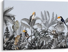 Tablou - Jungla ilustrată (70x50 cm)