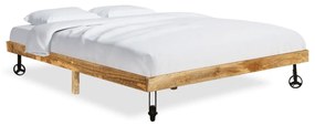 285916 vidaXL Cadru de pat, 200 x 200 cm, lemn masiv de mango
