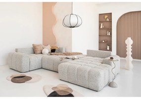Colțar modular bej extensibil/cu spațiu de depozitare (cu colț pe partea stângă) Lulu – Miuform