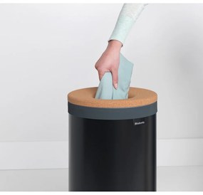 Coș de rufe negru mat din metal 35 l – Brabantia