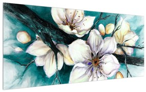 Tablou cu flori (120x50 cm), în 40 de alte dimensiuni noi