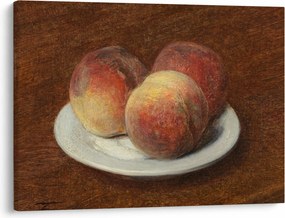 Tablou - Henri Fantin-Latour, Three Peaches on a Plate, reproducere (70x50 cm)